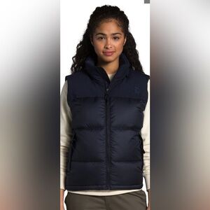 The North Face Eco Nuptse hooded Vest - Navy Women's Large